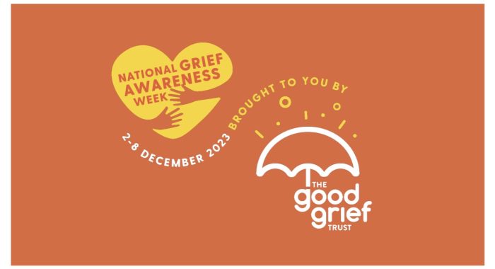 National Grief Awareness Week 2-8 December 2023. Brought to you by the Good Grief Trust.